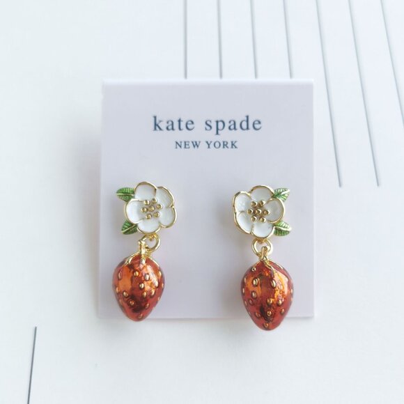 Kate Spade Picnic Perfect Strawberry Drop Earrings - Picture 1 of 3